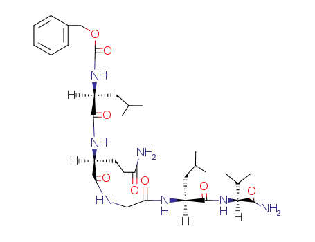 Molecular Structure of 14611-17-7 (L-Valinamide,
N-[(phenylmethoxy)carbonyl]-L-leucyl-L-glutaminylglycyl-L-leucyl-)