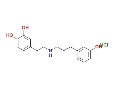 Molecular Structure of 51062-21-6 (1,2-Benzenediol, 4-[2-[[3-(3-hydroxyphenyl)propyl]amino]ethyl]-,
hydrochloride)