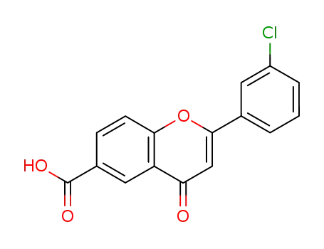 4H-1-Benzopyran-6-carboxylic acid, 2-(3-chlorophenyl)-4-oxo-