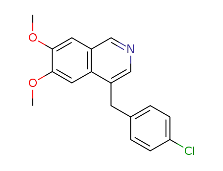 Molecular Structure of 32871-99-1 (6,7-dimethoxy-4-(4-chlorobenzyl)isoquinoline)