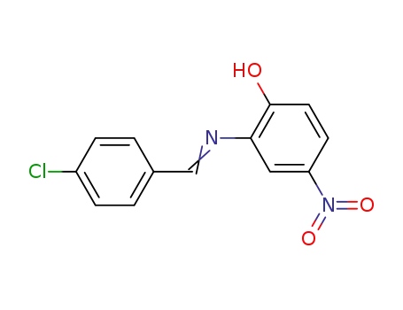 Molecular Structure of 64073-90-1 (Phenol, 2-[[(4-chlorophenyl)methylene]amino]-4-nitro-)