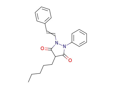 3,5-Pyrazolidinedione,4-pentyl-1-phenyl-2-(2-phenylethenyl)-