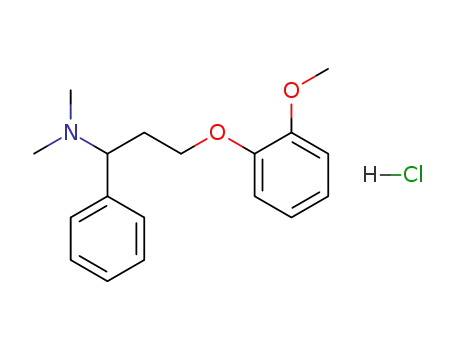 Molecular Structure of 75384-46-2 (Benzenemethanamine, a-[2-(2-methoxyphenoxy)ethyl]-N,N-dimethyl-,
hydrochloride)