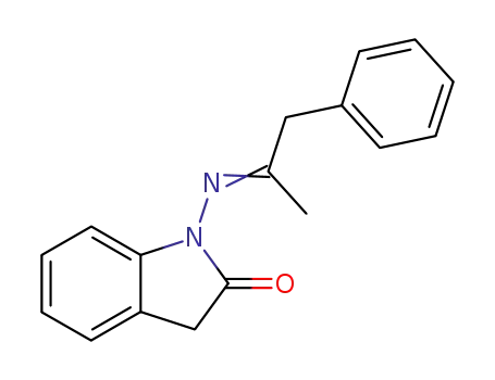 Molecular Structure of 51135-33-2 (2H-Indol-2-one, 1,3-dihydro-1-[(1-methyl-2-phenylethylidene)amino]-)