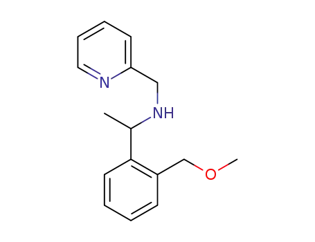 Molecular Structure of 1412451-99-0 (1-[2-(methoxymethyl)phenyl]-N-(pyridin-2-ylmethyl)ethanamine)