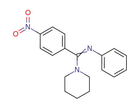 Molecular Structure of 62718-39-2 (Piperidine, 1-[(4-nitrophenyl)(phenylimino)methyl]-)