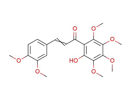 Molecular Structure of 78417-27-3 (2-Propen-1-one,
3-(3,4-dimethoxyphenyl)-1-(2-hydroxy-3,4,5,6-tetramethoxyphenyl)-)