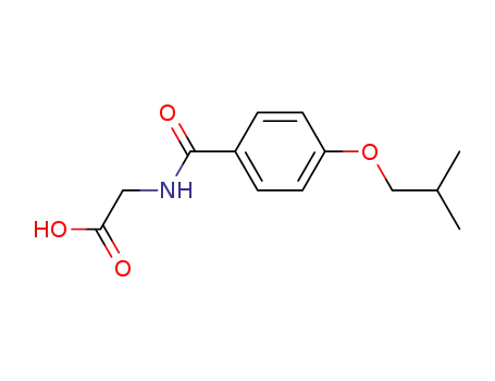Molecular Structure of 51220-56-5 (Glycine, N-[4-(2-methylpropoxy)benzoyl]-)