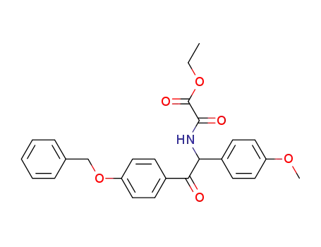 Molecular Structure of 735265-23-3 (Acetic acid,
[[1-(4-methoxyphenyl)-2-oxo-2-[4-(phenylmethoxy)phenyl]ethyl]amino]ox
o-, ethyl ester)