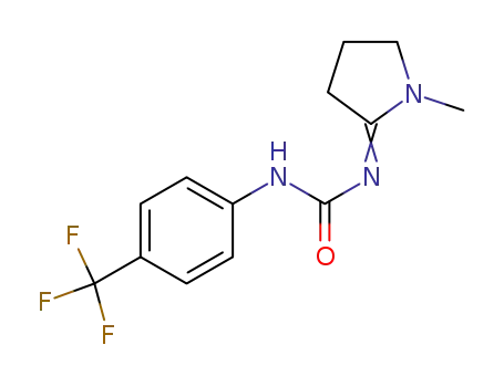 Molecular Structure of 50528-94-4 (Urea, (1-methyl-2-pyrrolidinylidene)[4-(trifluoromethyl)phenyl]-)