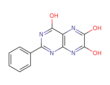Molecular Structure of 91330-73-3 (2-phenyl-5,8-dihydro-3<i>H</i>-pteridine-4,6,7-trione)
