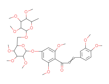 Molecular Structure of 122703-84-8 (Eriocitrin-chalkon-decamethylether = Hesperidin-chalkon-nonamethylether)