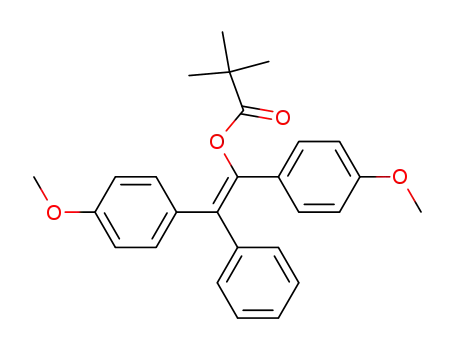 Molecular Structure of 61170-58-9 (Propanoic acid, 2,2-dimethyl-,
1,2-bis(4-methoxyphenyl)-2-phenylethenyl ester, (Z)-)