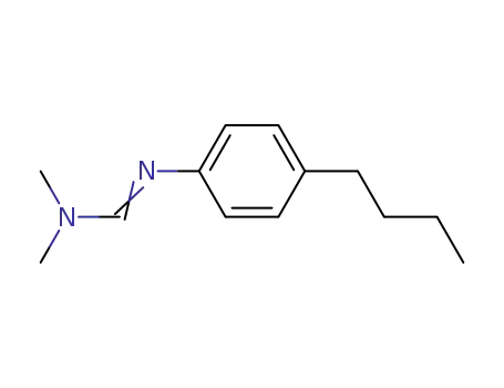 Molecular Structure of 13181-72-1 (Methanimidamide, N'-(4-butylphenyl)-N,N-dimethyl-)