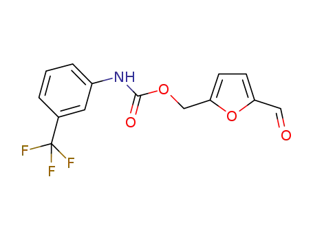 Molecular Structure of 685870-10-4 (Carbamic acid, [3-(trifluoromethyl)phenyl]-, (5-formyl-2-furanyl)methyl
ester)