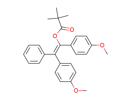 Molecular Structure of 61170-59-0 (Propanoic acid, 2,2-dimethyl-,
1,2-bis(4-methoxyphenyl)-2-phenylethenyl ester, (E)-)