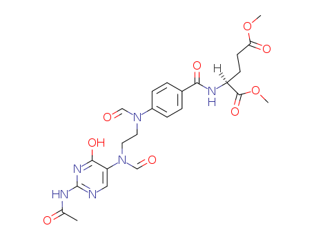 Glutamic acid,N-[p-[N-[2-[N-(2-acetamido-4-hydroxy-5-pyrimidinyl)formamido]ethyl]formamido]benzoyl]-,dimethyl ester, L- (8CI) cas  3005-75-2