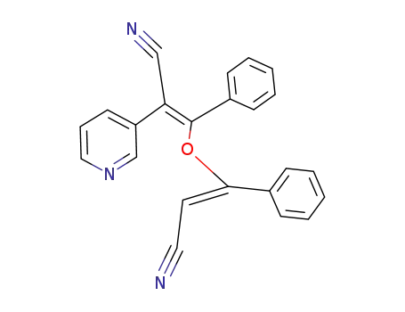 Molecular Structure of 61378-44-7 (3-Pyridineacetonitrile,
a-[[(2-cyano-1-phenylethenyl)oxy]phenylmethylene]-, (E,E)-)