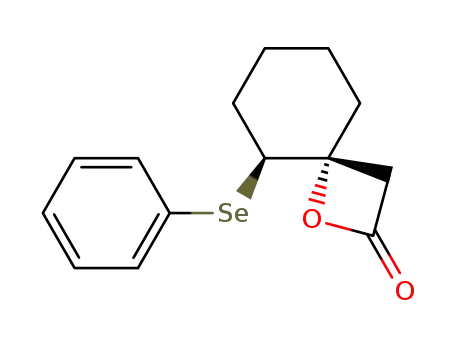 Molecular Structure of 63048-65-7 (1-Oxaspiro[3.5]nonan-2-one, 5-(phenylseleno)-, trans-)