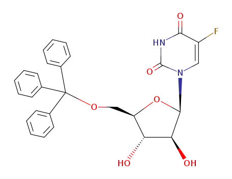 5-fluoro-1-(<i>O</i><sup>5</sup>-trityl-β-<i>D</i>-arabinofuranosyl)-1<i>H</i>-pyrimidine-2,4-dione