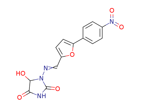 2,4-Imidazolidinedione,5-hydroxy-1-[[[5-(4-nitrophenyl)-2-furanyl]methylene]amino]-