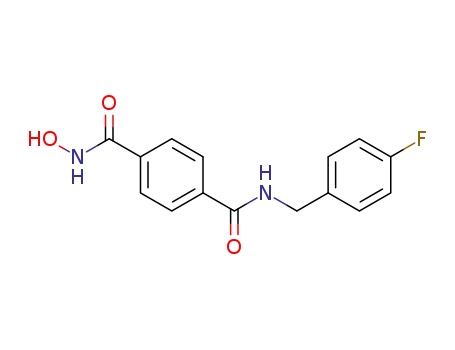 Molecular Structure of 487004-61-5 (1,4-Benzenedicarboxamide, N-[(4-fluorophenyl)methyl]-N'-hydroxy-)