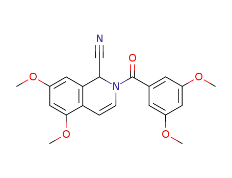 Molecular Structure of 62172-60-5 (1-Isoquinolinecarbonitrile,
2-(3,5-dimethoxybenzoyl)-1,2-dihydro-5,7-dimethoxy-)