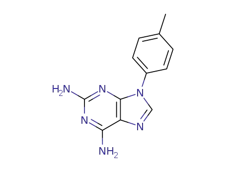 Molecular Structure of 61971-98-0 (9H-Purine-2,6-diamine, 9-(4-methylphenyl)-)