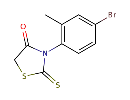 Molecular Structure of 23517-62-6 (3-(4-bromo-2-methylphenyl)-2-thioxo-1,3-thiazolidin-4-one)