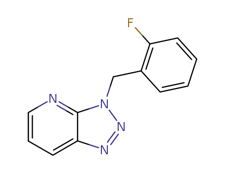 Molecular Structure of 62073-31-8 (3H-1,2,3-Triazolo[4,5-b]pyridine, 3-[(2-fluorophenyl)methyl]-)