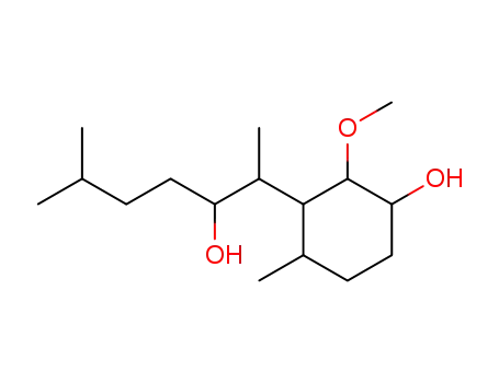 2-(2'-Methyl-5'-hydroxy-6'-methoxy-cyclohexyl)-6-methyl-heptanol-(3), Desoxy-α-hexahydroalkohol S-2