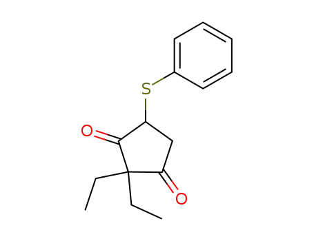 Molecular Structure of 62248-64-0 (1,3-Cyclopentanedione, 2,2-diethyl-4-(phenylthio)-)