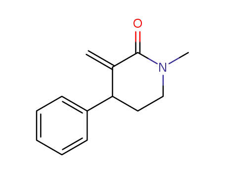 Molecular Structure of 61209-85-6 (2-Piperidinone, 1-methyl-3-methylene-4-phenyl-)
