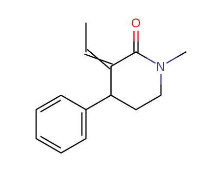 Molecular Structure of 61209-84-5 (2-Piperidinone, 3-ethylidene-1-methyl-4-phenyl-)
