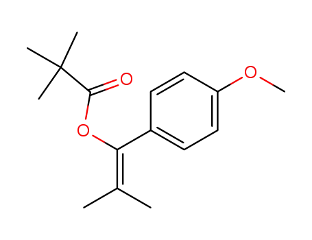 Molecular Structure of 61170-61-4 (Propanoic acid, 2,2-dimethyl-,
1-(4-methoxyphenyl)-2-methyl-1-propenyl ester)