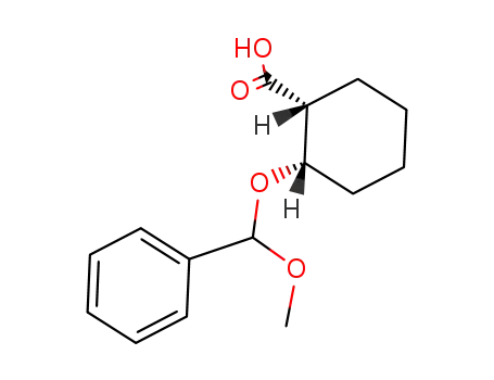 Molecular Structure of 69974-02-3 (Cyclohexanecarboxylic acid, 2-(methoxyphenylmethoxy)-)
