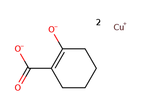 Molecular Structure of 65726-92-3 (1-Cyclohexene-1-carboxylic acid, 2-hydroxy-, dicopper(1+) salt)