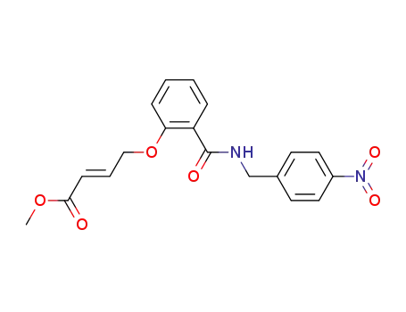 Molecular Structure of 67133-13-5 (2-Butenoic acid, 4-[2-[[[(4-nitrophenyl)methyl]amino]carbonyl]phenoxy]-,
methyl ester, (E)-)