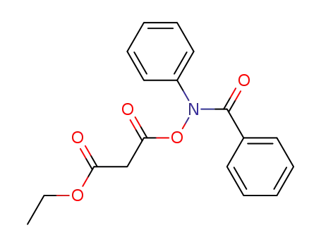 Molecular Structure of 62641-51-4 (Propanoic acid, 3-[(benzoylphenylamino)oxy]-3-oxo-, ethyl ester)