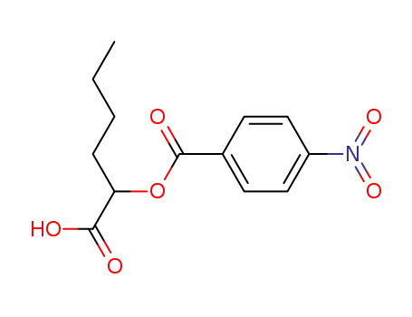 Molecular Structure of 62782-64-3 (Hexanoic acid, 2-[(4-nitrobenzoyl)oxy]-, (S)-)