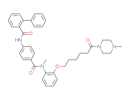 Molecular Structure of 183494-05-5 ([1,1'-Biphenyl]-2-carboxamide,
N-[4-[[methyl[2-[[6-(4-methyl-1-piperazinyl)-6-oxohexyl]oxy]phenyl]amino
]carbonyl]phenyl]-)
