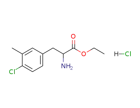 Molecular Structure of 688021-15-0 (Phenylalanine, 4-chloro-3-methyl-, ethyl ester, hydrochloride)