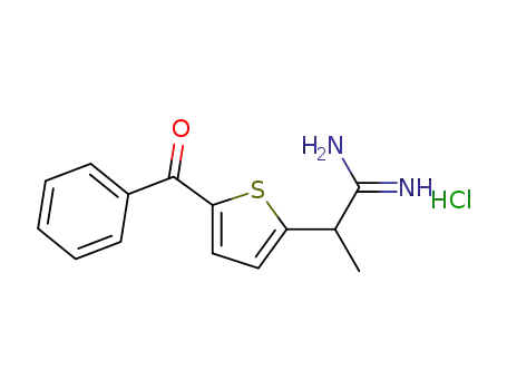 Molecular Structure of 849063-55-4 (2-Thiopheneethanimidamide, 5-benzoyl-a-methyl-, monohydrochloride)