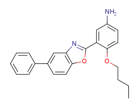 Molecular Structure of 599202-55-8 (Benzenamine, 4-butoxy-3-(5-phenyl-2-benzoxazolyl)-)