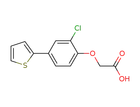 Molecular Structure of 689300-70-7 (Acetic acid, [2-chloro-4-(2-thienyl)phenoxy]-)