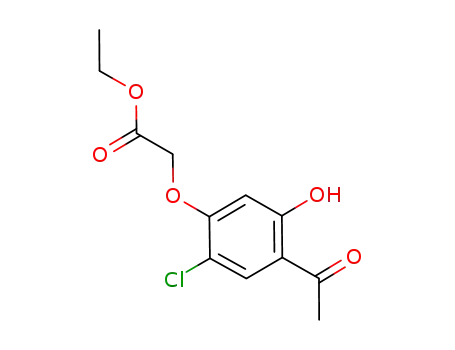Molecular Structure of 850399-04-1 (Acetic acid, (4-acetyl-2-chloro-5-hydroxyphenoxy)-, ethyl ester)