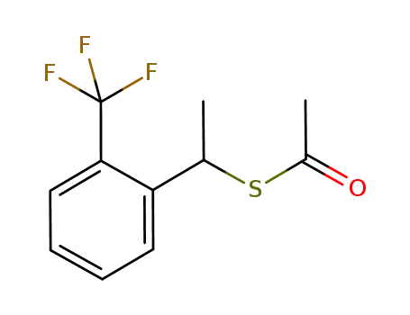 Molecular Structure of 916136-55-5 (Ethanethioic acid, S-[1-[2-(trifluoromethyl)phenyl]ethyl] ester)