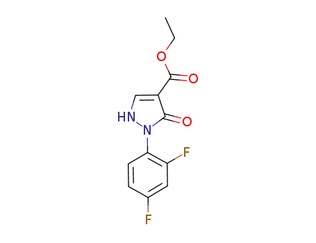Molecular Structure of 928764-44-7 (1H-Pyrazole-4-carboxylic acid,
1-(2,4-difluorophenyl)-2,5-dihydro-5-oxo-, ethyl ester)