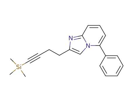 Molecular Structure of 872363-09-2 (Imidazo[1,2-a]pyridine, 5-phenyl-2-[4-(trimethylsilyl)-3-butynyl]-)