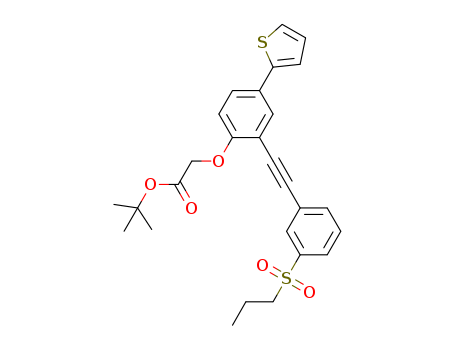 tert-butyl [2-{[3-(propylsulfonyl)phenyl]ethynyl}-4-(2-thienyl)phenoxy]acetate